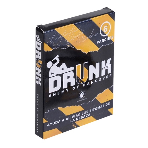 DRUNK PATCH PARCHES PARA LA RESACA, CAJA CON 6 PIEZAS
